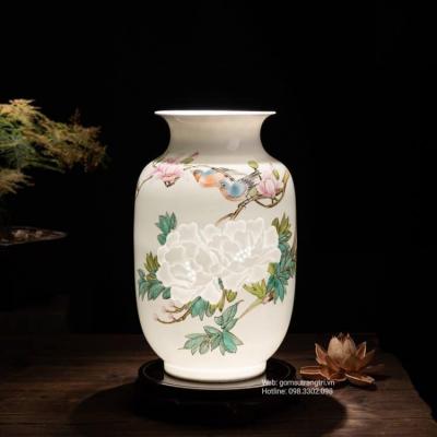 BÌNH VẼ TAY HỌA TIẾT CHIM - HOA